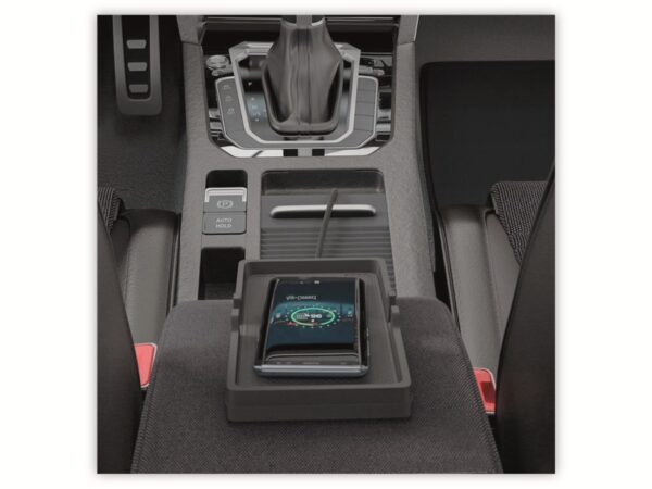 Caricatore Smartphone Qi Wireless da Auto 15W Silicone Nero - immagine 2