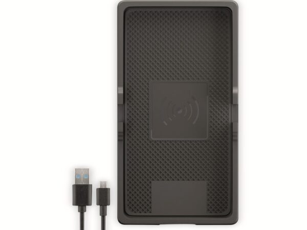 Caricatore Smartphone Qi Wireless da Auto 15W Silicone Nero - immagine 4