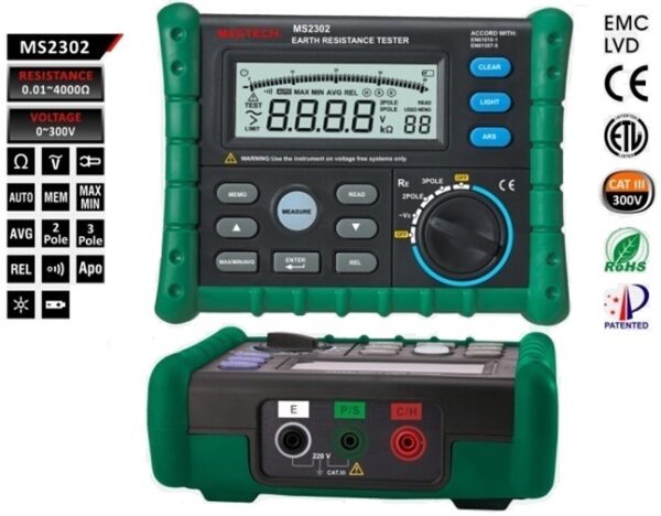 Tester Digitale di Resistenza di terra, MS2302 - immagine 4