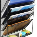 Portariviste a Parete a Cinque Divisori con Mensola