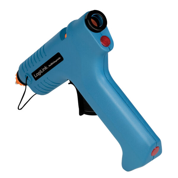 Pistola per Colla a Caldo Wireless, 80W, con supporto, blu - immagine 6