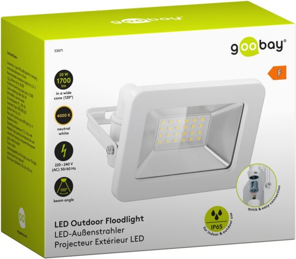 Faretto LED da Esterno IP65 20W Bianco - immagine 2