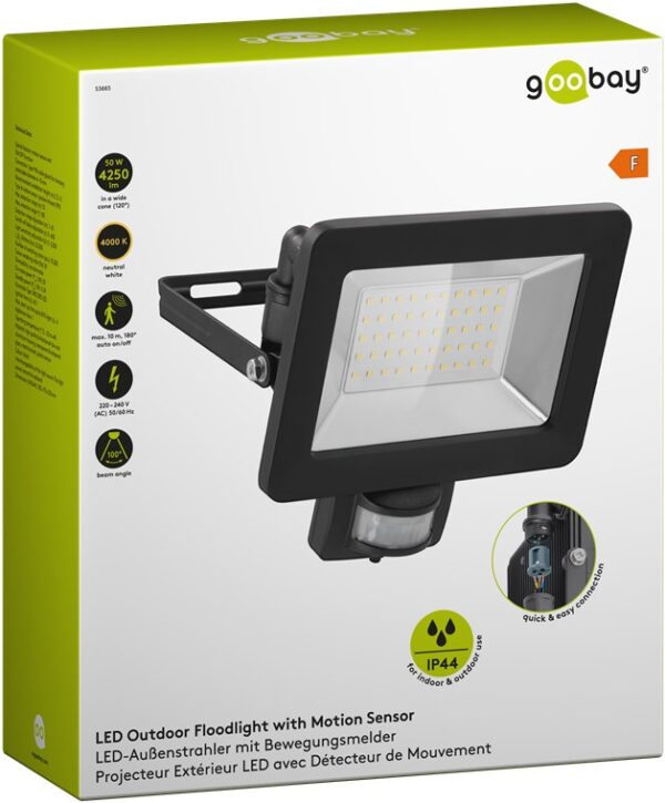 Faretto LED da Esterno con Rilevatore di Movimento PIR 50W - immagine 2