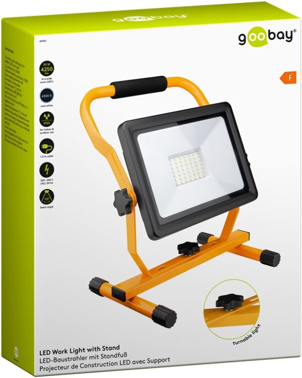 Faretto da lavoro a LED con Supporto 50W - immagine 2