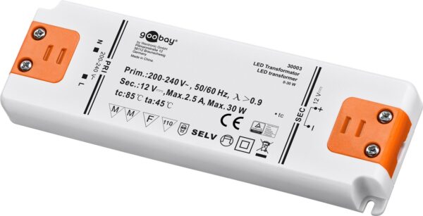 Trasformatore per Illuminazione LED da 12 V (DC)/30 W
