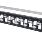 Pannello Patch Slim 1HE 24 Posti  Keystone Senza Frutti Nero