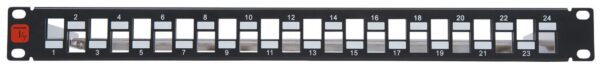 Pannello Patch Slim 1HE 24 Posti  Keystone Senza Frutti Nero - immagine 4