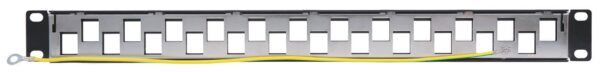 Pannello Patch Slim 1HE 24 Posti  Keystone Senza Frutti Nero - immagine 5