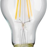 Lampadina LED E27 Bianco Caldo 4W con Filamento Classe E Trasparente