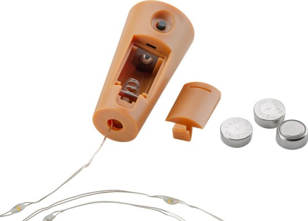 Confezione da 3pz Catena Luminosa per Bottiglie da 10 LED con Timer - immagine 4