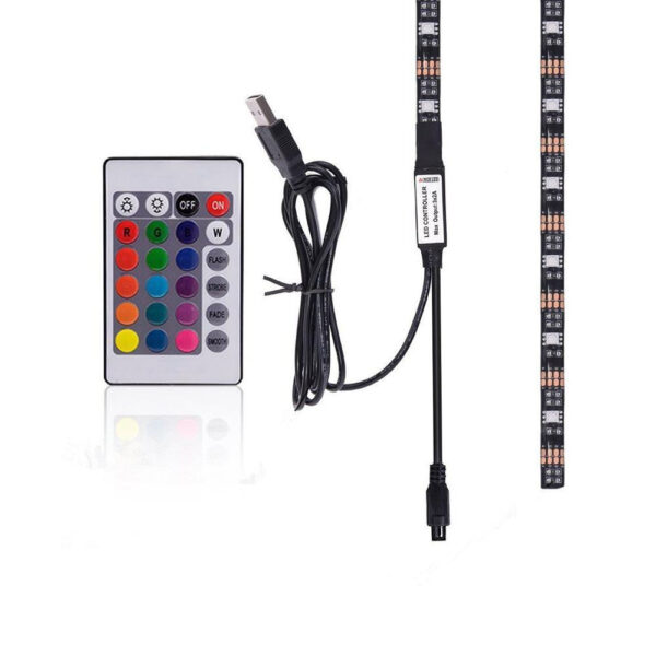 Striscia 30 LED RGB USB 2m per Retro-illuminazione TV - immagine 4
