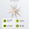 Stella di Natale LED 3D ø 56 cm Funzionamento a Batteria - immagine 7