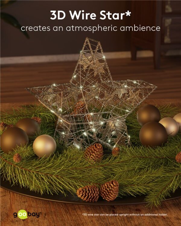 Lampada Decorativa a Forma di Stella Funzionamento a Batteria - immagine 4