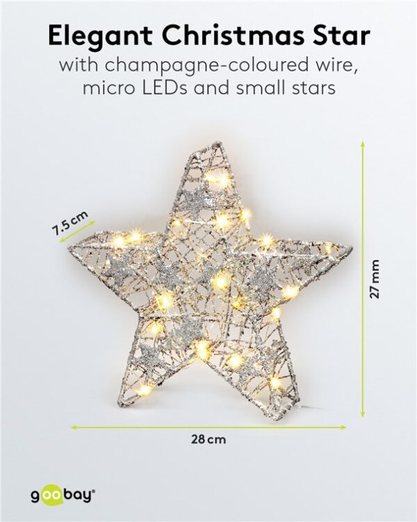Lampada Decorativa a Forma di Stella Funzionamento a Batteria - immagine 3