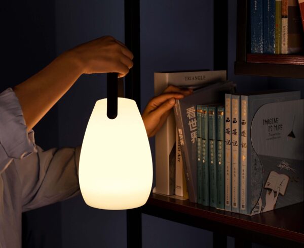 Lampada LED Multicolore Ricaricabile da Tavolo con Maniglia e Telecomando - immagine 2