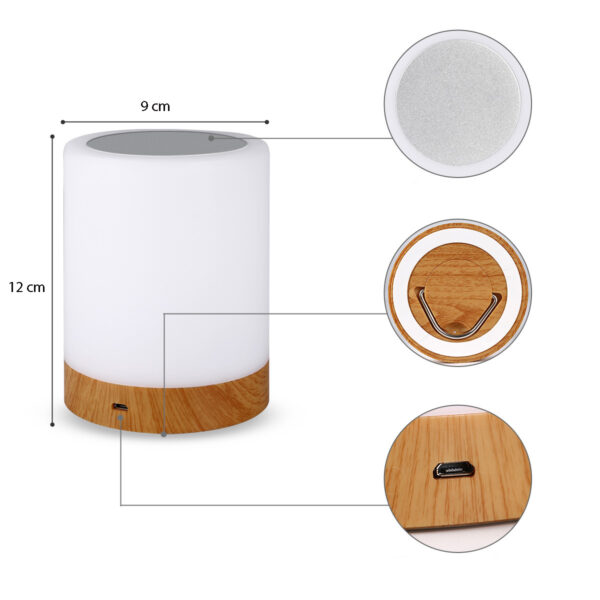 Lampada USB Smart Touch 5 Colori Selezionabili Regolazione Intensità - immagine 3