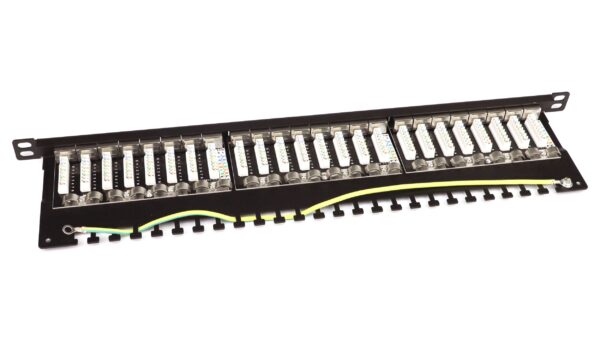 Pannello Patch STP 24 Posti RJ45 19'' 0.5U Cat.6 Nero - immagine 5
