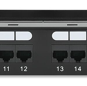 Pannello Patch UTP 24 Posti RJ45 Cat.6 con Barra Gestione Cavi