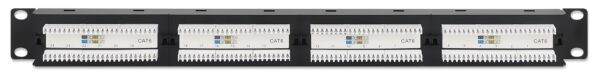 Pannello Patch UTP 24 Posti RJ45 Cat.6 con Barra Gestione Cavi - immagine 3