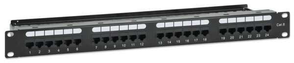 Pannello Patch UTP 24 Posti RJ45 Cat.6 con Barra Gestione Cavi - immagine 7