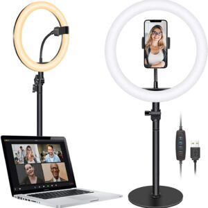 Luce LED Anello 25cm Regolazione Luminosità Stand Smartphone