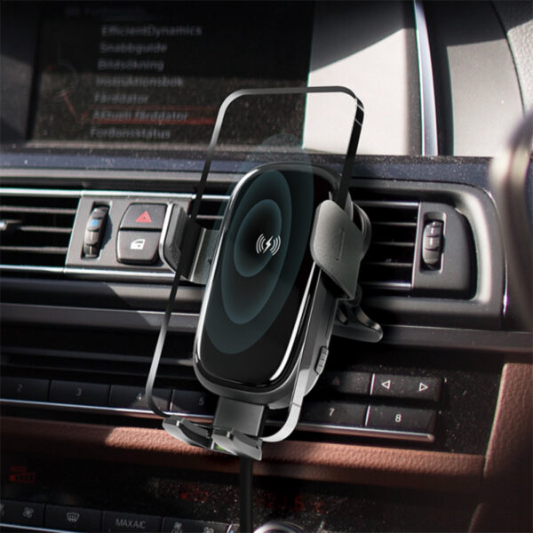 Supporto da Auto Ricarica Wireless per Smartphone da Presa d'aria - immagine 5