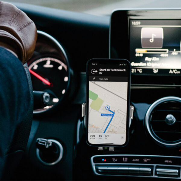 Supporto da Auto Ricarica Wireless per Smartphone da Presa d'aria - immagine 10
