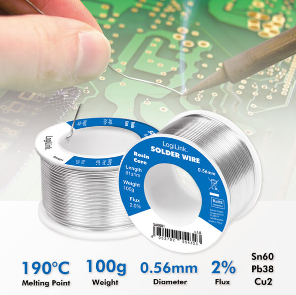 Stagno in Rotolo per Saldatura Rame 2% diam. 0,56 mm 100g - immagine 3