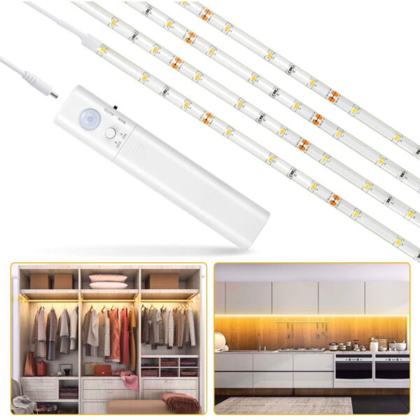 Striscia LED da 1m con Sensore di Movimento per la Camera o la Cucina - immagine 7