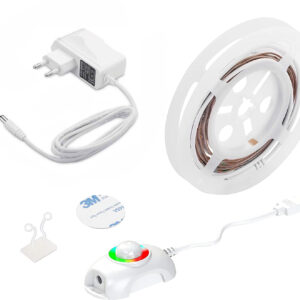 Striscia LED RGB Multicolore con Sensore di Movimento Telecomando 1,5m