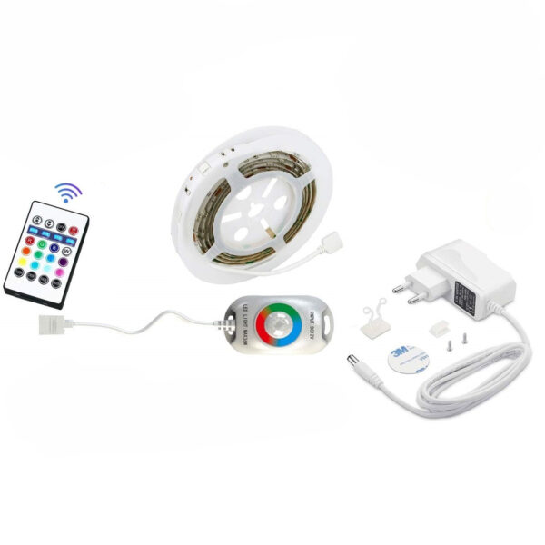 Striscia LED RGB Multicolore con Sensore di Movimento Telecomando 1,5m - immagine 3