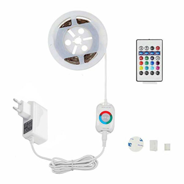 Striscia LED RGB Multicolore con Sensore di Movimento Telecomando 1,5m - immagine 4