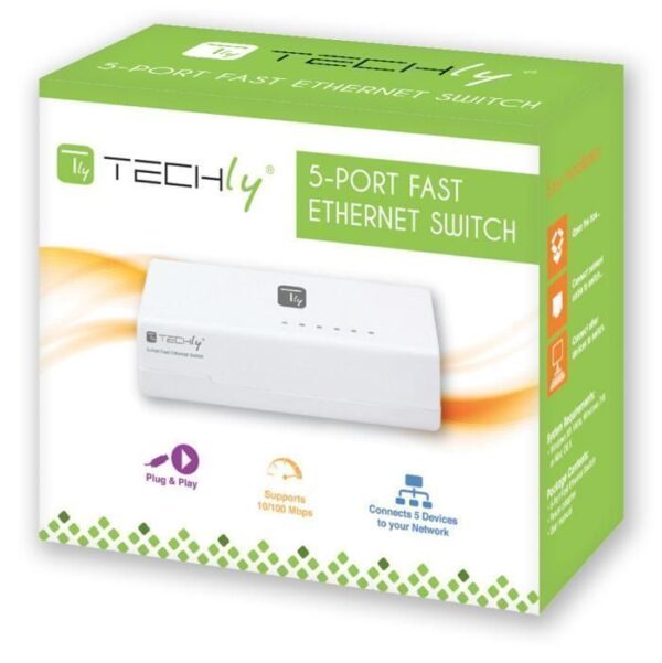Switch Hub 10/100 Mbps Fast Ethernet 5 Porte - immagine 2
