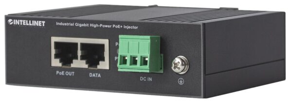 Iniettore Industriale per Guida DIN Gigabit High-Power PoE+ 30W