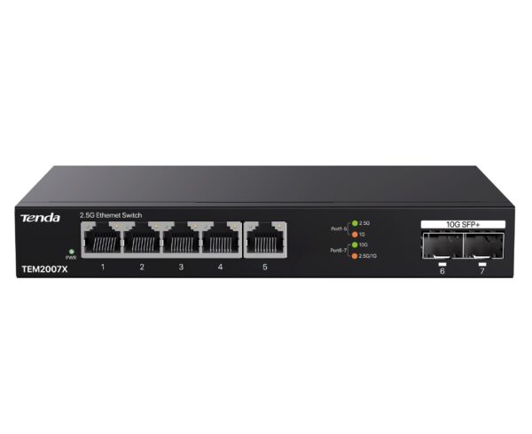 Switch con 5 porte 2.5G Ethernet e 2 slot SFP+ da 10G, TEM2007X - immagine 4