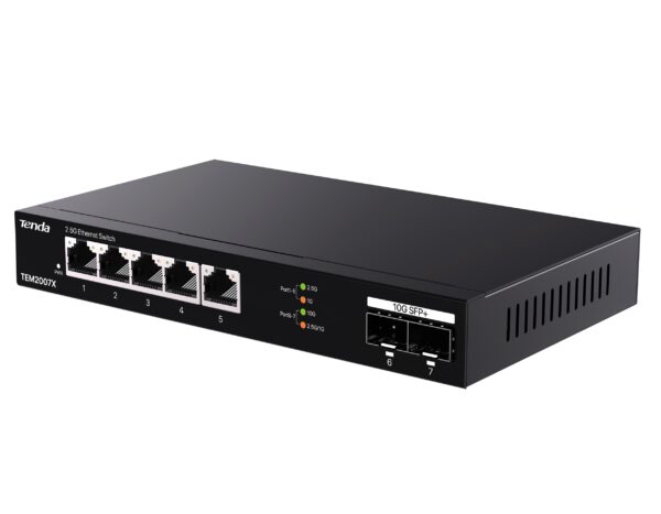 Switch con 5 porte 2.5G Ethernet e 2 slot SFP+ da 10G, TEM2007X - immagine 3