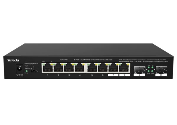 Switch con 8 porte 2.5G Ethernet e 2 slot SFP da 2.5G, TEM2010F - immagine 3