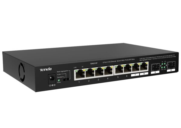 Switch con 8 porte 2.5G Ethernet e 2 slot SFP da 2.5G, TEM2010F