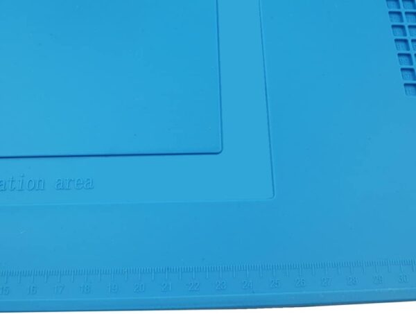 Tappeto da Saldatura e Riparazione Antistatico Antiscivolo Magnetico 45 x 30 cm in Silicone Blu - immagine 5