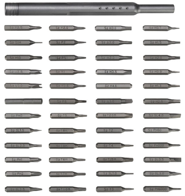 Set Astuccio in Alluminio Cacciavite di Precisione a 48 Punte Intercambiabili - immagine 3