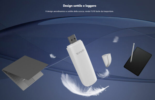 Adattatore USB Dual Band AX1800 Wi-Fi 6, U18 - immagine 9