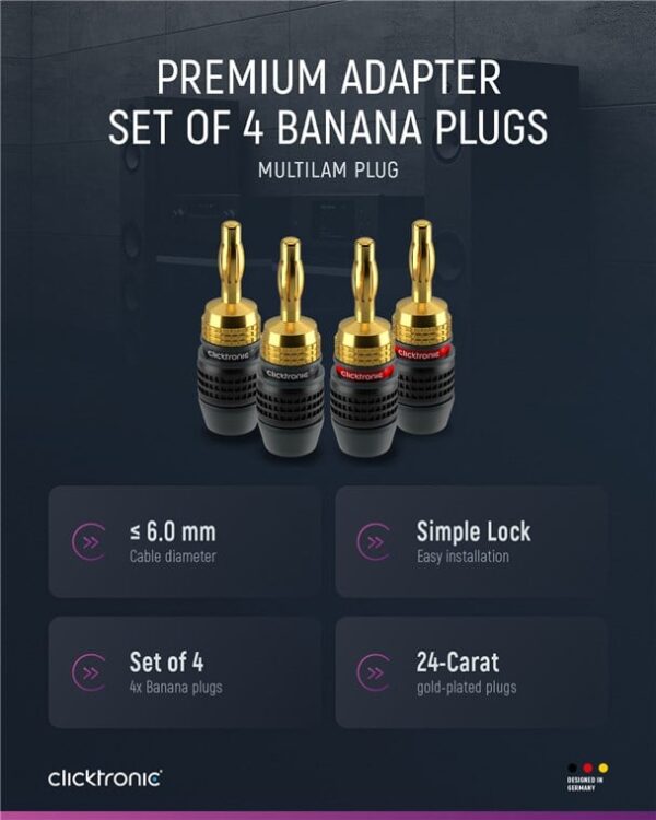 Connettore a Banana SimpleLock 6.0 mm² 2 coppie (2x2 connettori) - immagine 4