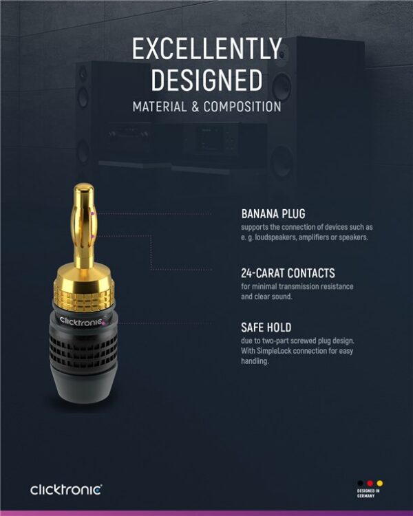 Connettore a Banana SimpleLock 6.0 mm² 2 coppie (2x2 connettori) - immagine 6
