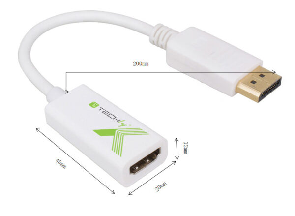 Adattatore Passivo DisplayPort Maschio a HDMI Femmina Full HD - immagine 2
