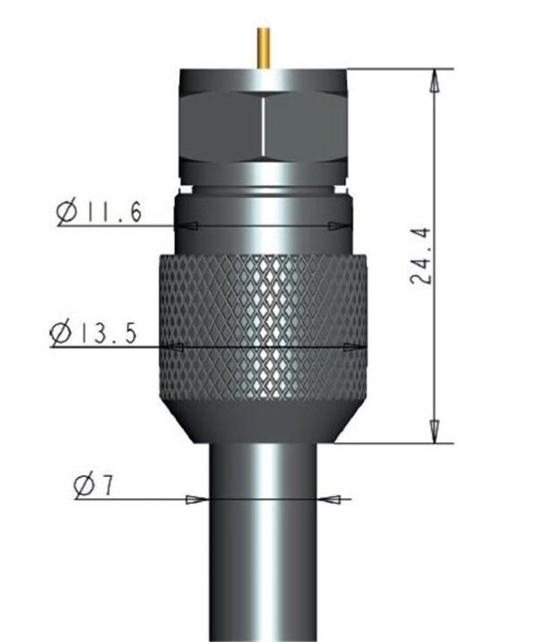 Confezione 10 Adattatori F per Cavi Diametro 6,8/7mm - immagine 6