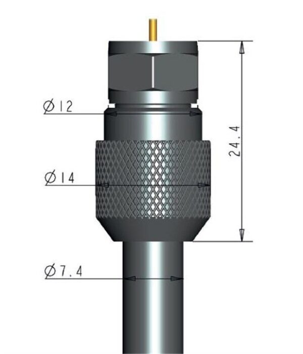 Confezione 10 Adattatori F per Cavi Diametro 7,2/7,4mm - immagine 6