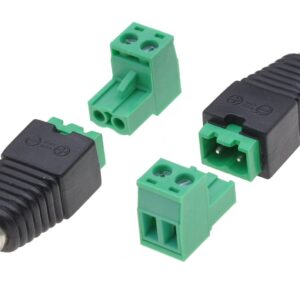 Adattatore Connettore Plug DC 2.5x5.5 mm Femmina Terminal Block 2 pin