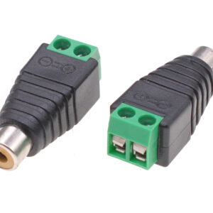 Adattatore Connettore Terminal Block 2-pin a RCA femmina