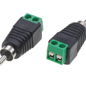 Adattatore Connettore Terminal Block 2-pin a RCA maschio