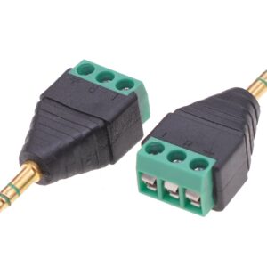 Adattatore Connettore Audio 3.5 mm Maschio a Terminal Block 3 pin